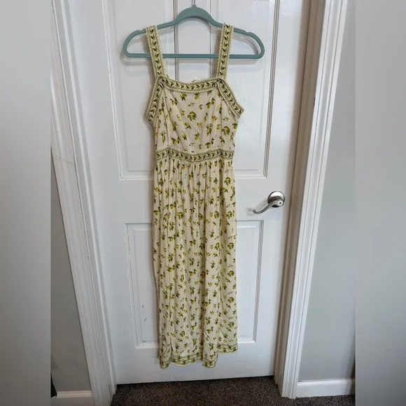 NWOT Max Studio White & Yellow Lemon-Print Sleeveless Midi Dress Size M - Picture 4 of 8